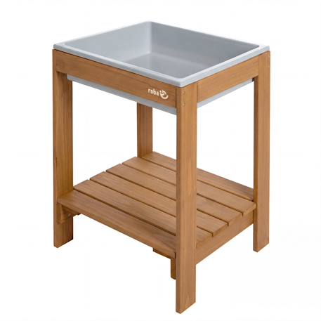Table sable et eau minimaliste en bois massif Bois naturel+Gris+Teck 13 - vertbaudet enfant 
