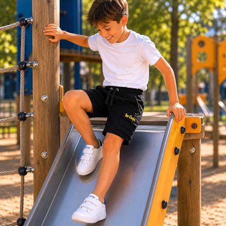 Bermuda enfant garçon avec poches Ecru+Kaki+Marine+Noir 17 - vertbaudet enfant 
