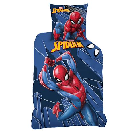 Parure de lit imprimée 100% coton, spiderman home true hero Bleu 3 - vertbaudet enfant 