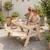 Table sable et eau en bois massif – pique-nique pour 4 enfants Bois naturel 1 - vertbaudet enfant 