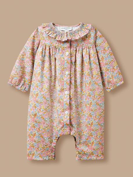 Combinaison longue bébé tissu liberty Liberty annie and may rose 1 - vertbaudet enfant 