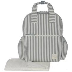 Puériculture-Sac à dos à langer praliné rayures moka