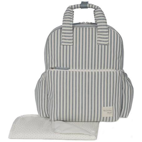Sac à dos à langer praliné rayures moka Marron+Vert 7 - vertbaudet enfant 