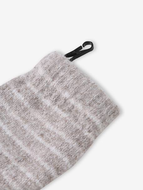 Ensemble bébé garçon bonnet, snood et moufles bleu océan+taupe 12 - vertbaudet enfant 