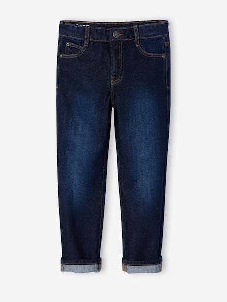 Jean droit garçon morphologie fin denim brut+stone 2 - vertbaudet enfant 