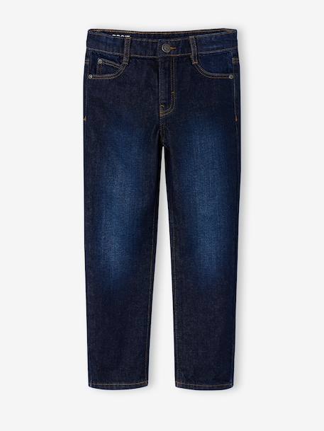 Jean droit garçon morphologie fin denim brut+stone 1 - vertbaudet enfant 