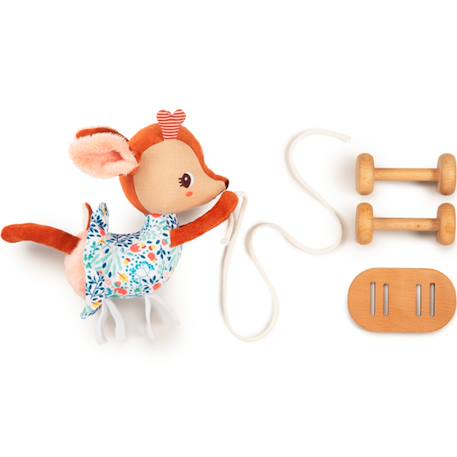 Peluche à tirer stella le faon Marron, bleu, rose 2 - vertbaudet enfant 