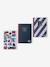 Lot de 2 cahiers et stickers papier marine+rose pâle 1 - vertbaudet enfant 