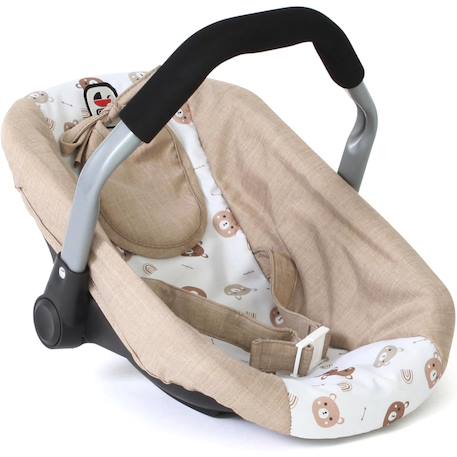 Siège auto pour poupées beige avec oursons Beige 2 - vertbaudet enfant 