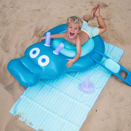 Bouée gonflable hippo Bleu, violet, blanc 4 - vertbaudet enfant 