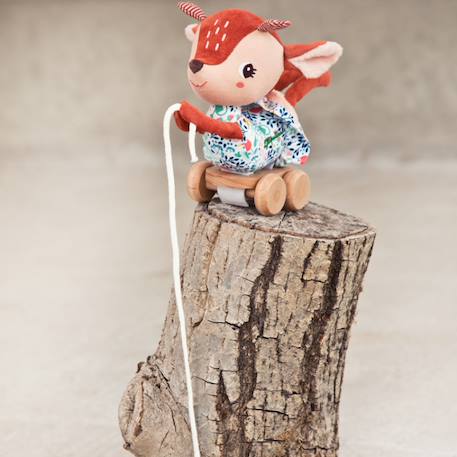Peluche à tirer stella le faon Marron, bleu, rose 5 - vertbaudet enfant 
