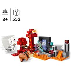 Jouet-Jeux d'imagination-Jeux de construction-Lego minecraft - l'embuscade au portail du nether - 21255