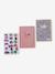 Lot de 2 cahiers et stickers papier marine+rose pâle 4 - vertbaudet enfant 