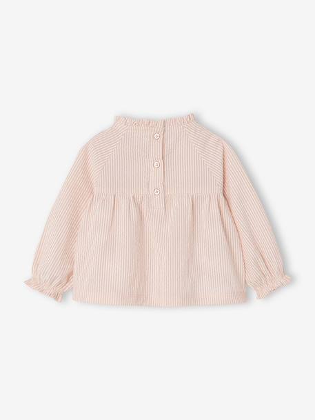 Blouse bébé fille manches longues rose poudré 2 - vertbaudet enfant 