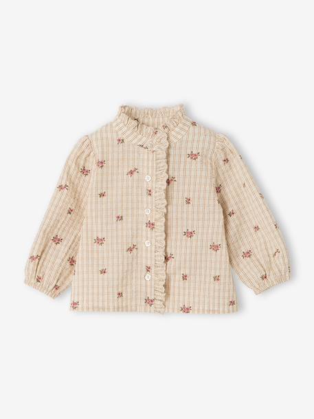 Blouse bébé fille manches longues écru 1 - vertbaudet enfant 