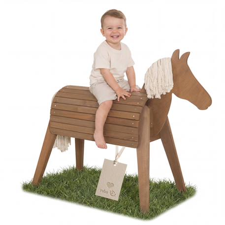 Cheval de voltige en bois massif Gris+Teck 6 - vertbaudet enfant 