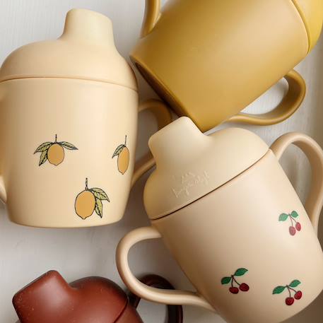 Lot de 2 tasses à bec Ecru, jaune, vert 2 - vertbaudet enfant 