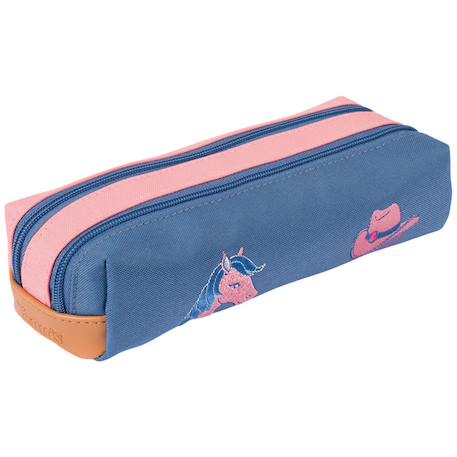 Trousse double les fantaisies jane Rose, bleu 2 - vertbaudet enfant 