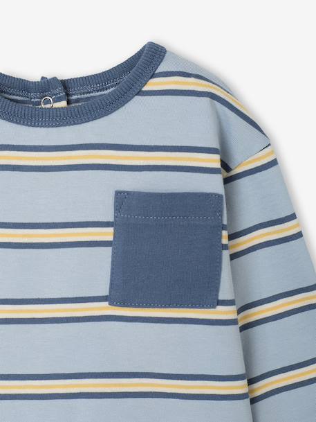 T-shirt manches longues bébé garçon bleu ciel 2 - vertbaudet enfant 
