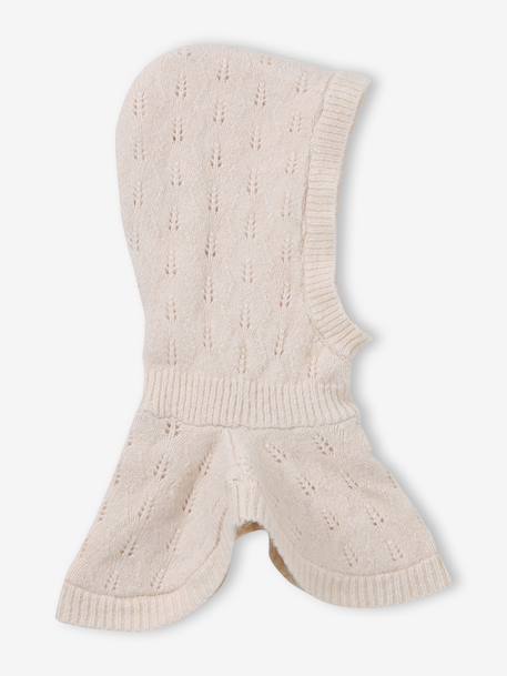 Ensemble bébé fille cagoule et moufles écru 3 - vertbaudet enfant 