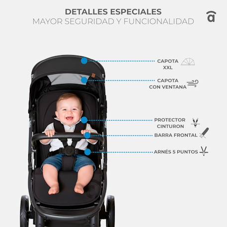 Duo poussette et siège auto Kibu Noir 5 - vertbaudet enfant 