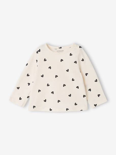 Lot de 2 T-shirts bébé Basics manches longues noisette 1 - vertbaudet enfant 