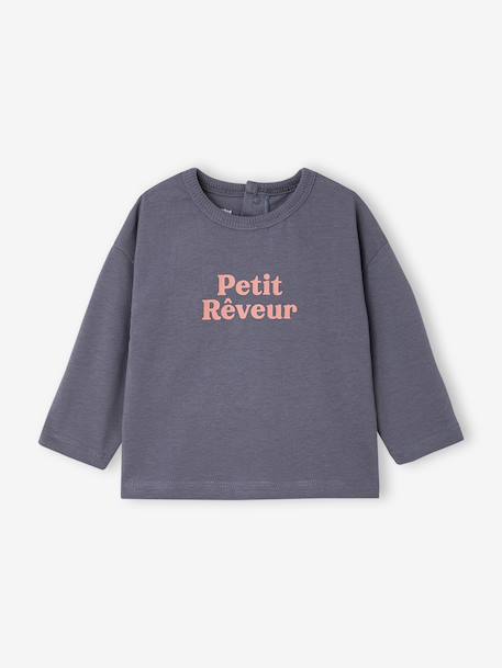 Lot de 2 T-shirts bébé garçon manches longues cacao+vert émeraude 10 - vertbaudet enfant 