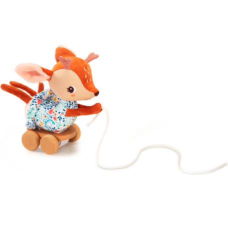 Peluche à tirer stella le faon Marron, bleu, rose 1 - vertbaudet enfant 