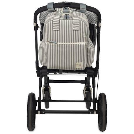 Sac à dos à langer praliné rayures moka Marron+Vert 8 - vertbaudet enfant 