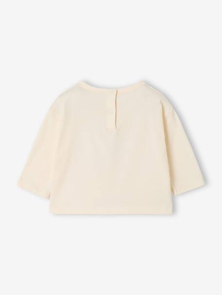 T-shirt manches longues bébé fille écru 3 - vertbaudet enfant 