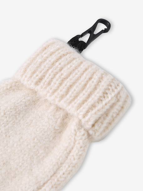 Ensemble bébé fille cagoule et moufles écru 4 - vertbaudet enfant 