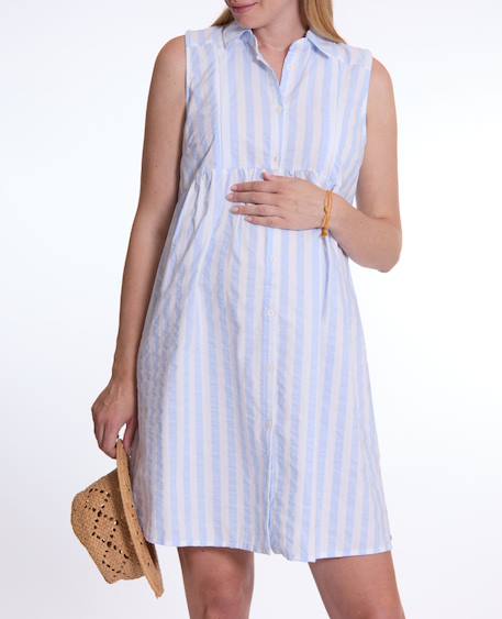 Robe chemisier de grossesse et d'allaitement agathe Bleu 3 - vertbaudet enfant 