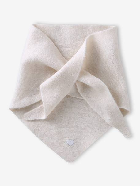 Echarpe triangle en tricot fille écru 1 - vertbaudet enfant 