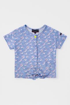 T-shirt à noeud oiseaux - coton léger  - vertbaudet enfant