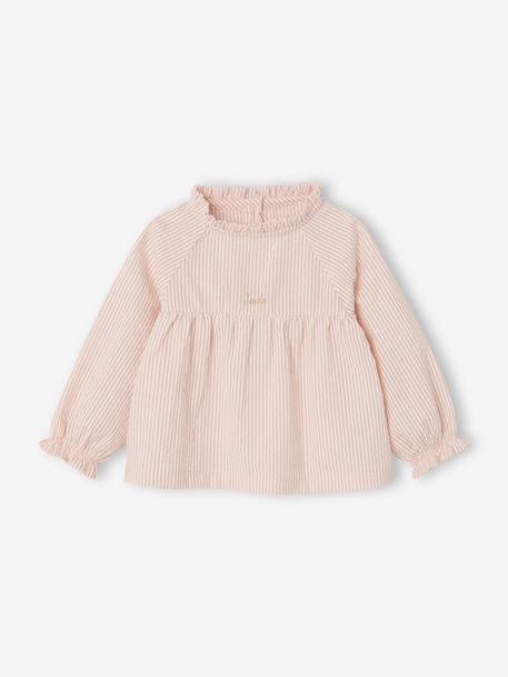 Blouse bébé fille manches longues rose poudré 5 - vertbaudet enfant 
