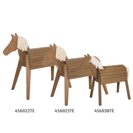 Cheval de voltige en bois massif Gris+Teck 8 - vertbaudet enfant 