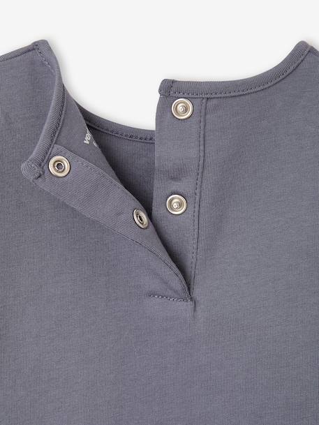 T-shirt manches longues bébé fille bleu grisé+rose pâle 3 - vertbaudet enfant 