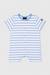 Combinaison rayée bébé - coton léger Blanc/placid blue 1 - vertbaudet enfant 