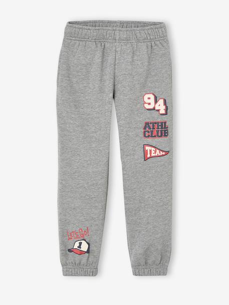 Pantalon jogging garçon gris chiné 1 - vertbaudet enfant 