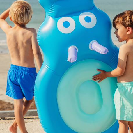 Bouée gonflable hippo Bleu, violet, blanc 2 - vertbaudet enfant 