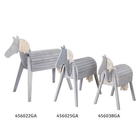 Cheval de voltige en bois massif Gris+Teck 4 - vertbaudet enfant 