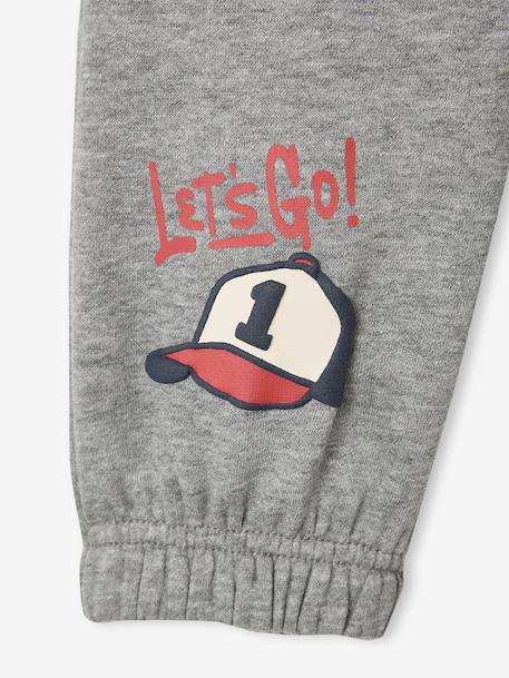 Pantalon jogging garçon gris chiné 4 - vertbaudet enfant 