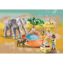 Jouet-Jeux d'imagination-Figurines, mini mondes, héros et animaux-Wiltopia explorateurs avec animaux de la savane 71294