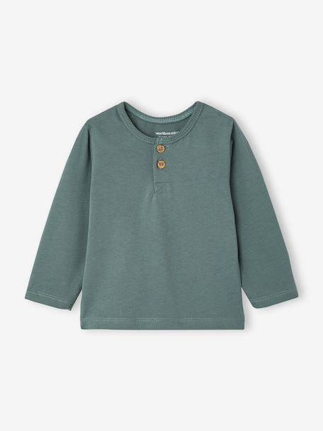 Lot de 2 T-shirts bébé garçon manches longues cacao+vert émeraude 11 - vertbaudet enfant 