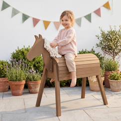 Jouet-Cheval de voltige en bois massif