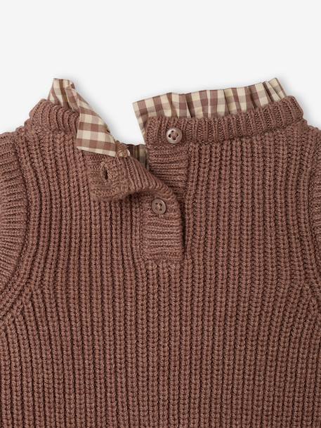 Robe 2 en 1 bébé fille manches longues chocolat 4 - vertbaudet enfant 