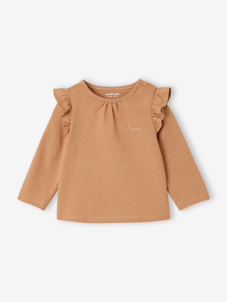 Lot de 2 T-shirts bébé Basics manches longues noisette 6 - vertbaudet enfant 