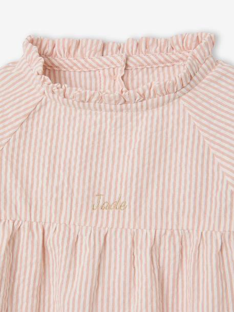 Blouse bébé fille manches longues rose poudré 3 - vertbaudet enfant 