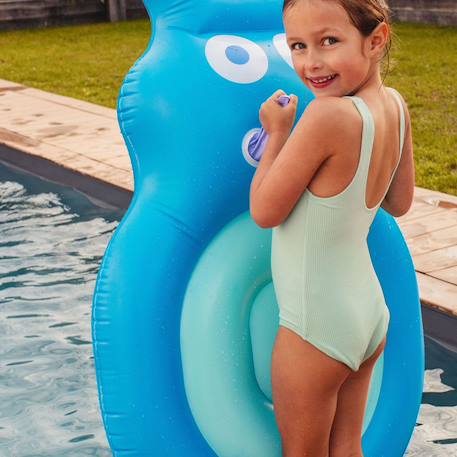 Bouée gonflable hippo Bleu, violet, blanc 5 - vertbaudet enfant 