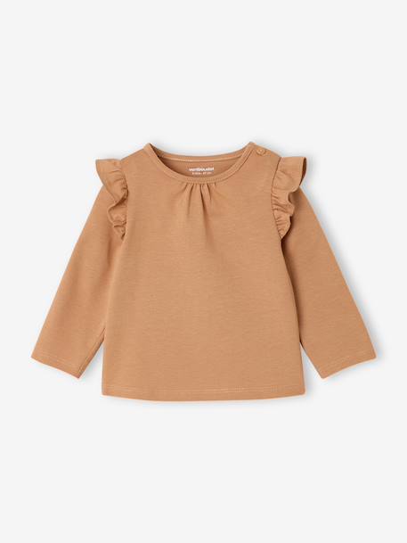 Lot de 2 T-shirts bébé Basics manches longues noisette 2 - vertbaudet enfant 